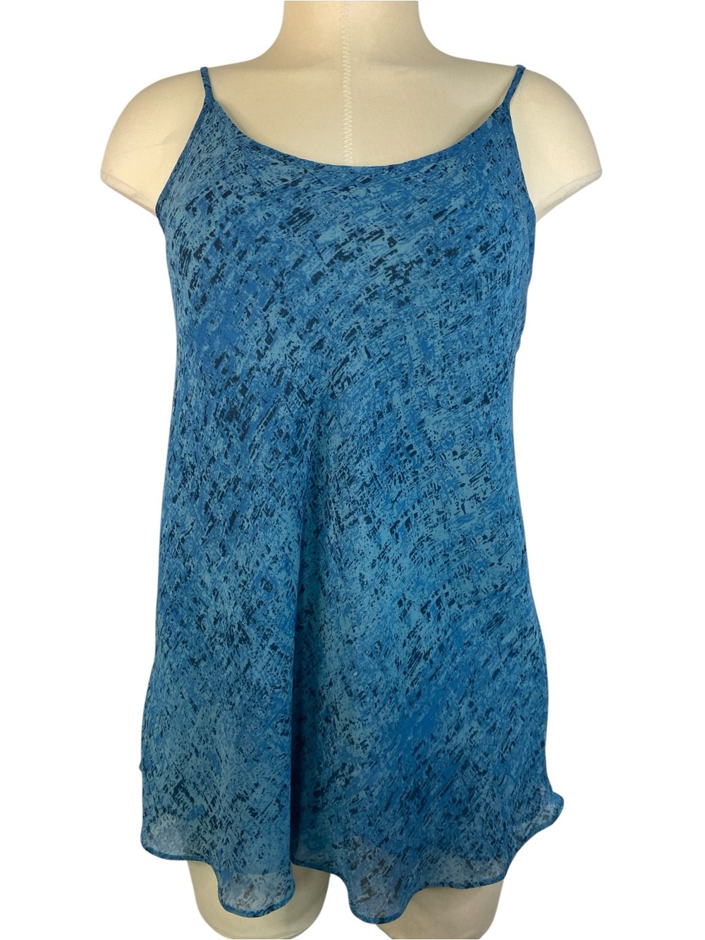 CAbi Blue Printed Spaghetti-Strap Lined Camisole Women’s Small